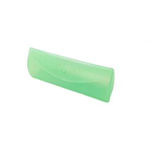 Customizable Green Plastic Eyeglass Case Scratch Resistant Irregular