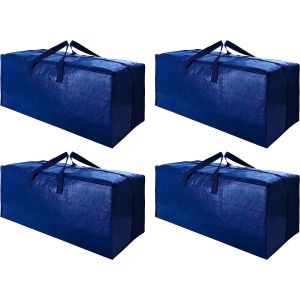 Heavy Duty Extra Large Moving Bags W/Backpack Straps - Strong Handles & Zippers,