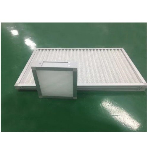 Panel Filter Construction with PU Foam Medium Material Pleated Panel Air Filters