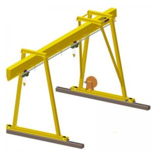 China Electric Travelling Single Girder Gantry Crane Rubber Tyred Mobile Gantry 5T 10T on sale