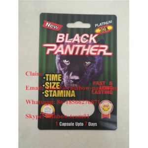 Black Panther 15000 / 12000 Capsule Blister Paper Card / Male Sexual Performance Enhancement Pill Package
