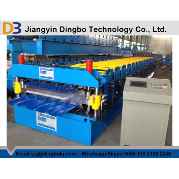 Quality Hydraulic Uncoiler Machine Roof Panel Roll Forming Machine with PLC Vector Inverter Control System wholesale