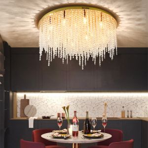 Crystal Chain Ceiling Lights New Lampara Techo for Home Decor guzhen lighting(WH