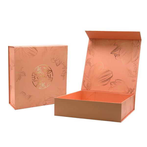 Custom Logo Printing Large Luxury Rose Gold Gift Shipping Box Packaging With