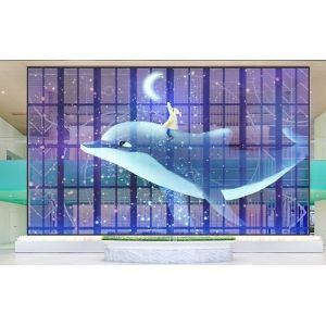 5600cd/sqm Transparent Flexible LED Display P3.91-p7.82 Outdoor Transparent LED
