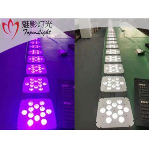 Flat Light Multi Colour LED Stage Lights , Wireless DMX LED Par With Rechargeabl