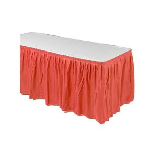 Solid Color Disposable Table Skirts , Waterproof Catering Table Skirting