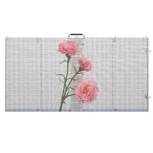 5000cd/Sqm Adhesive LED Transparent Film Screen , Advertising LED Video Wall