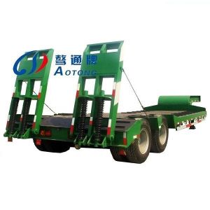 China Hydraulic Ladder 4 Axle Lowboy Trailer with 80 Ton 100 Ton Capacity and Durable Design on sale