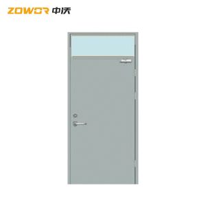 China 3' X 7' RAL Colors Fireproof Steel Door With Glass For Civil Buildings UL Listed on sale
