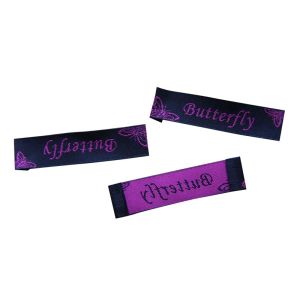 Customized Washable Woven Apparel Labels high density for sewing