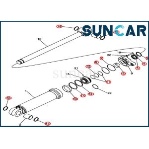 87399338 Bucket Cylinder Seal Kit 921E Wheel Loader Case Hydraulic CYL Repair Kit
