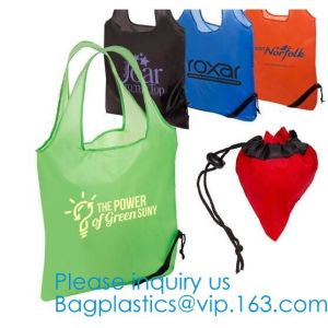 Recyclable Reusable Resealable High Quality Grocery Bag, Promotion Reusable Polyester Nylon Foldable Shopping Bag