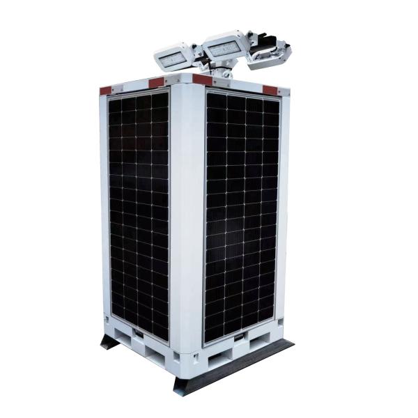 Cube Off Grid Solar System Tower Solar Light Tower With 4*230 Solar Panels For