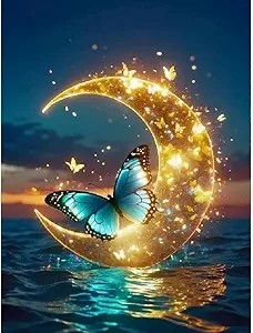 China 30X40cm Big Moon Diamond Painting Set Full Drill Diamond Art Canvas For Beginners on sale