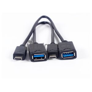 Port USB Type C To USB 3.0 Cable Female For Data Transmission / Charging