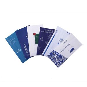 Small Oilproof Air Sickness Bag Custom Printed SOS Paper Bag 23.5x1.5x8