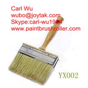 Natural pure bristle Chinese bristle synthetic mix shed fence wall paint brush wood handle plastic handle 5 inch WB-008