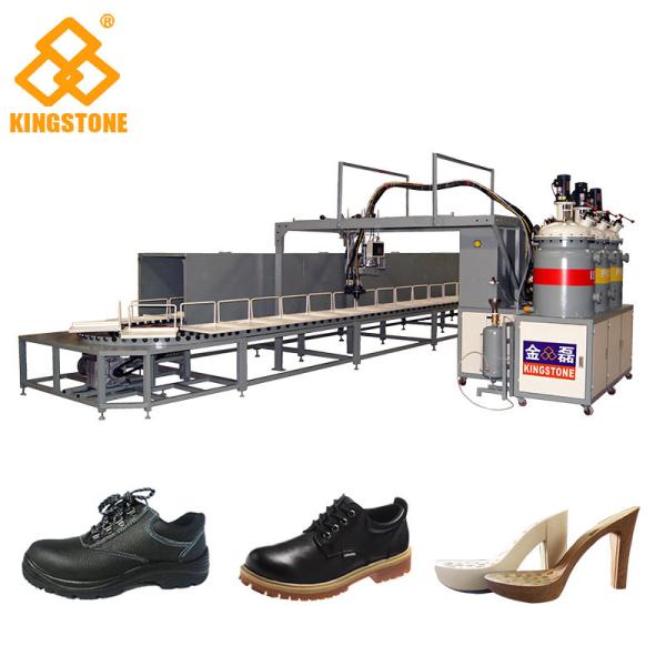 Quality PU Footwear Pouring Foam Polyurethane Injection Machine 300-400 Pairs Per Hour wholesale