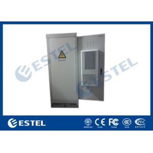 42U 19 Inch Outdoor Telecom Cabinet Heat Exchanger Cooling Double Wall Insulated