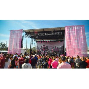 Polyester Fabric Backdrop Wall Banner , Digital printing hanging fabric backdrop