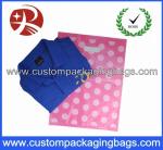 Pink Dot Printed Die Cut Handle Plastic Bags Waterproof For Supermarket