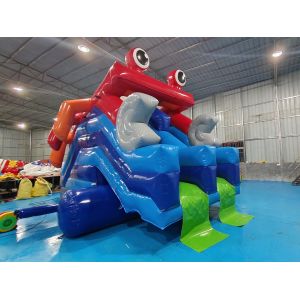 Commercial Grade Inflatable Dry Slide Crab Cartoon Inflatable High Double Slides