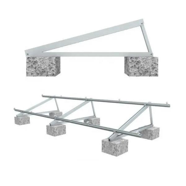 Quality ISO9001 Uncoated Adjustable Solar Panel Mounting Brackets With Ground Screw wholesale