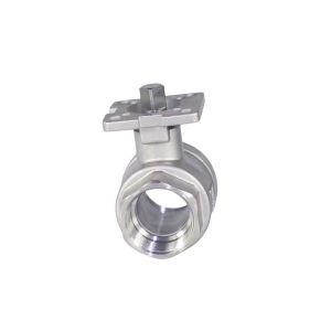 Full Bore DN15 2PC Threaded Ball Valve with High Platform and Straight Through Type