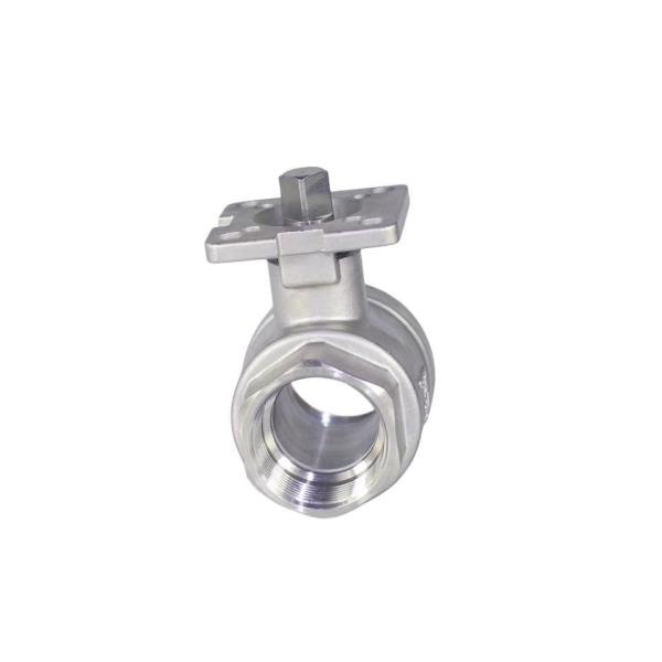 Quality Full Bore DN15 2PC Threaded Ball Valve with High Platform and Straight Through Type wholesale