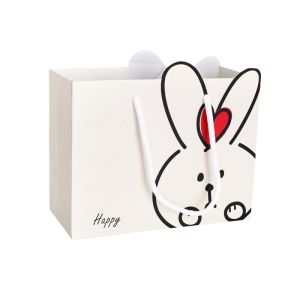 Printed Paper E Commerce Bags Packaging Twist Handle Matt Lamination