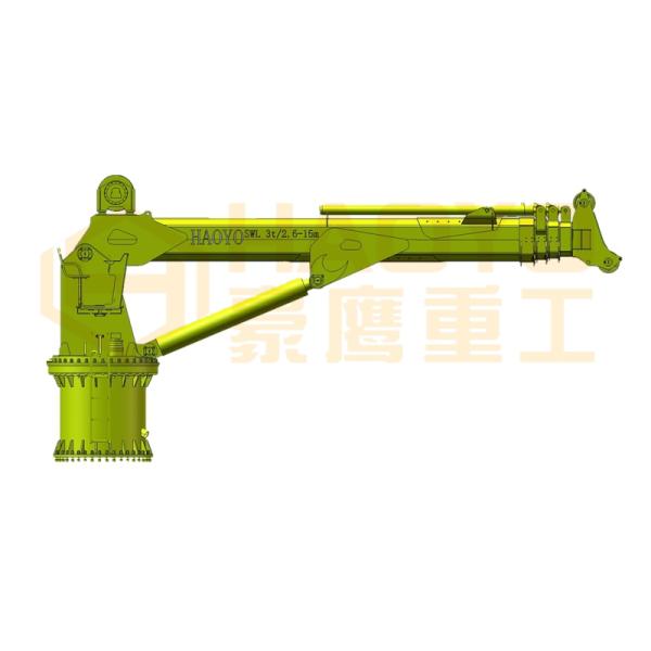 Telescopic Boom Crane Mechanism with Electric Hoist Marine Ship Deck Crane