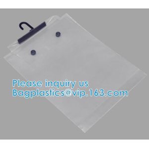 Hooking Bag For Clothing Pouch With Slide Or Self Sealing Zipper, Bag For