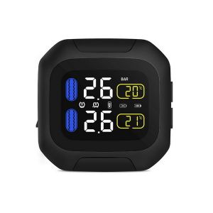 Motorcycle TPMS Sensor Tire pressure monitor with 2 external tire sensors