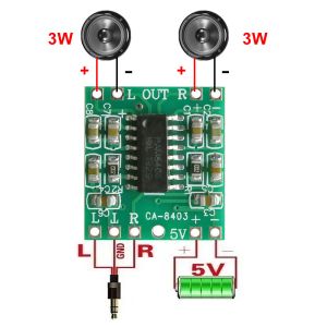 D Class Power Audio Board with 6W Linear Amplifier PAM8403 5V CA-8403 Standard