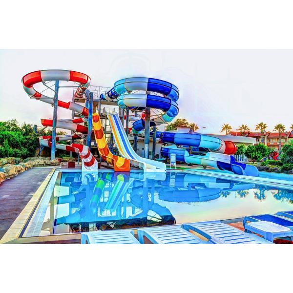 Water Park Aqua Playground Outdoor Games Pool Slide Fiberglass For Pool Sale