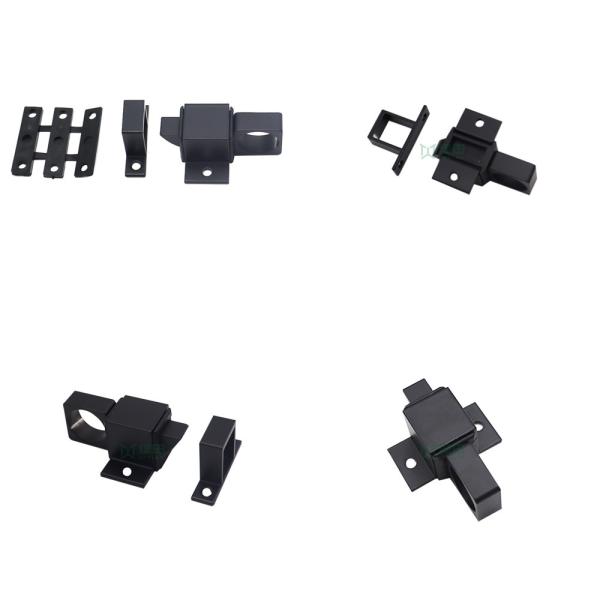 Black Color Flush Bolt Lock Aluminum Alloy Material With Accessories