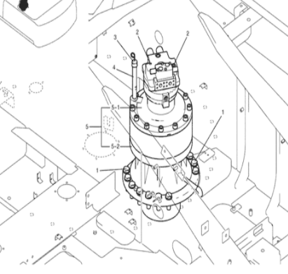 SK350-8 Excavator Swing Motor LC15V00022F1 LC15V00022F2 LC15V00027F2 LC32W00011F1