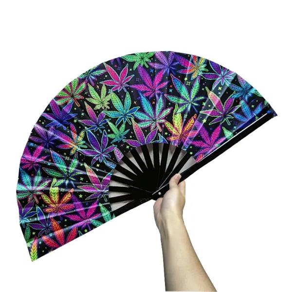 Quality Custom Print Pantone Color Bamboo Hand Fan with OEM Service and Multiple Sizes wholesale