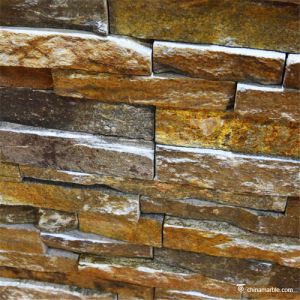Rust Quartzite China Ledge Stone, Rock Face Stacked Wall Cladding CS-079