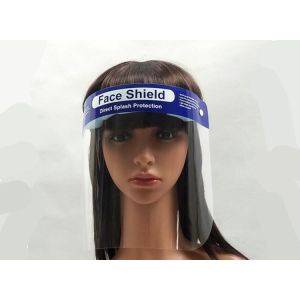 Clear plastic transparent protective face shield masks with sponge