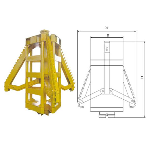Q345 Foundation Drilling Tools Three Wing Belling Bit Apply Soft Ground