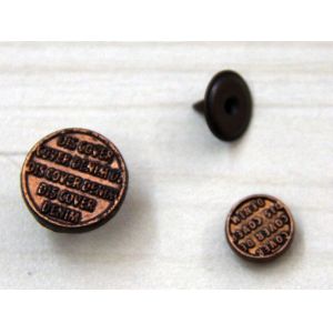 Jeans Custom Clothing Buttons Nickle Free , Engraved / Embossed