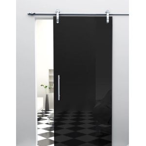 Black Tempered Glass Door High Light Transmission 20% Safety