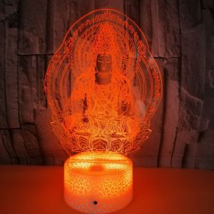 OEM picture 3D creative small table lamp Buddha statue LED decoration personaliz