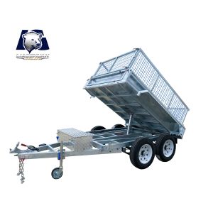 Cheap Fully Welded Hydraulic Tipper Trailers 8x5 Galvanised Tipper Trailer Silver 2000kg ATM for sale