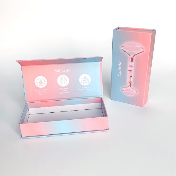 Custom printed Flip top Box Skin Care Facial Roller product packaging Lady Beauty Tools Packaging Paper Box for Cosmetics