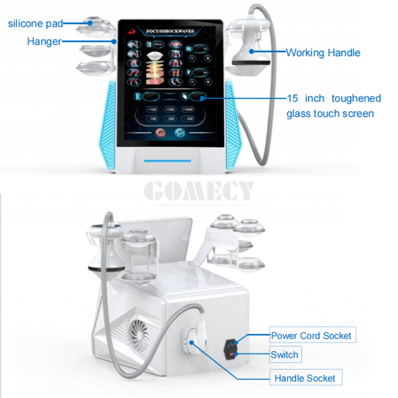 Focus Shockwave Therapy Machine Piezoelectric System for Deep Tissue Pain Relief