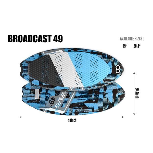OEM 49'' Wakesurf Board Glass Fiber Board for Unisex Applicable People 125.5*52cm