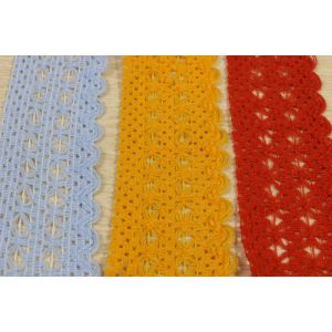 Cheap Scalloped Cotton Herringbone Webbing Tape Multi Patterned Acrylic Wool Material for sale